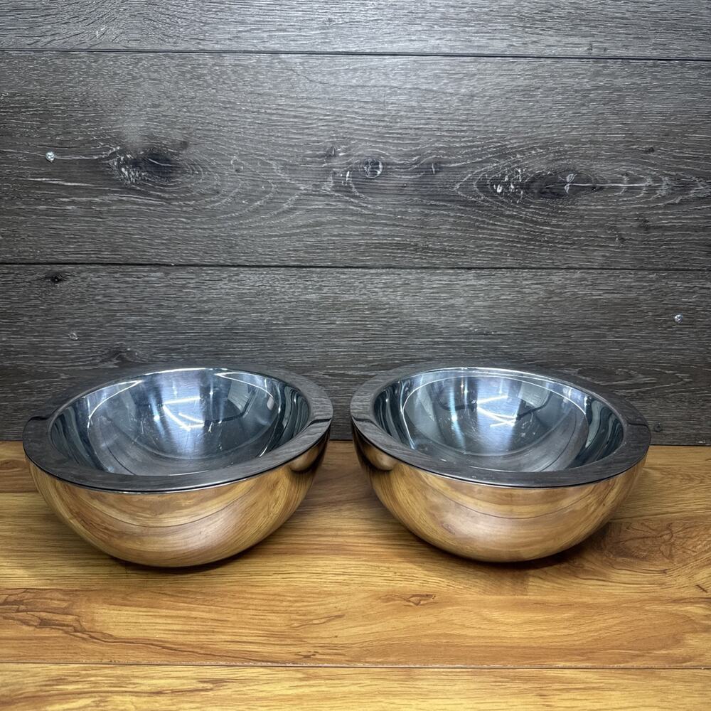 Frontgate Super Chill Insulated Bowl 9" Double Wall Serving Bowl~set Of 2